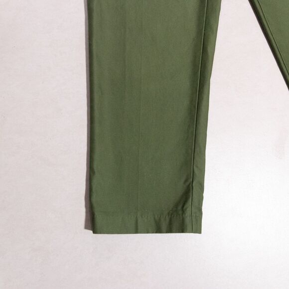 Swedish Army 70s Military 1974 C96 Vintage Green Button Fly Work Pants 30x29 - Picture 2 of 6